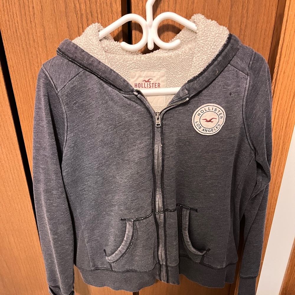 Hollister Blue Zip-Up Hoodie